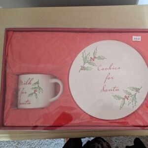 Festive Plate and Mug Set with Holiday Design